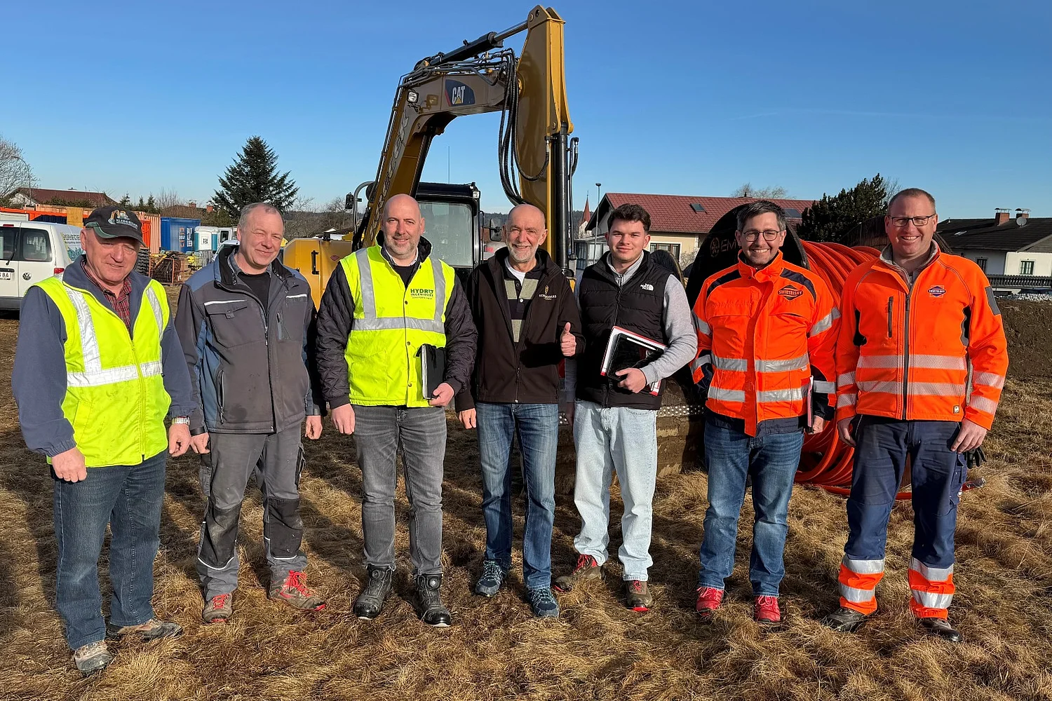 Team für Siedlungserweiterung in Schweiggers mit Bürgermeister Schaden