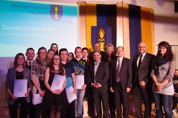 JungbürgerInnen der Gemeinde Gastern beim Neujahrsempfang 2019