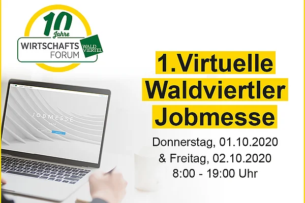 Inserat 1. virtuelle Waldviertler Jobmesse von 2. bis 3. Oktober 2020