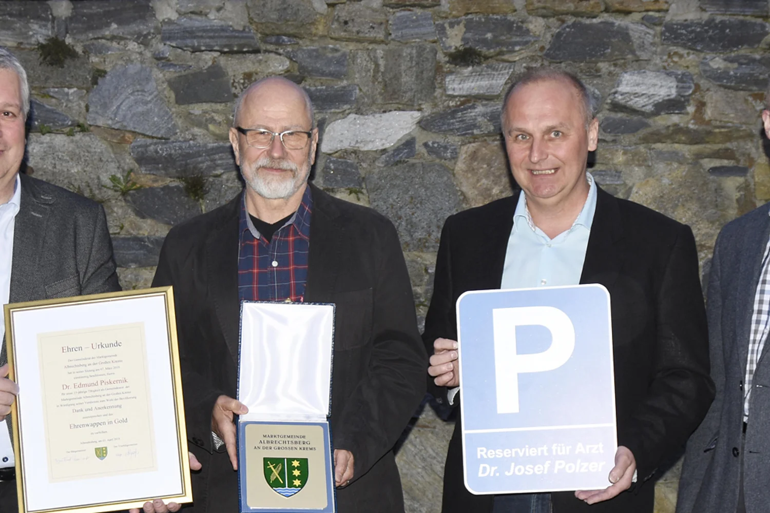 Franz Rosenkranz, Edmund Piskernik, Josef Polzer und Andreas Groyß