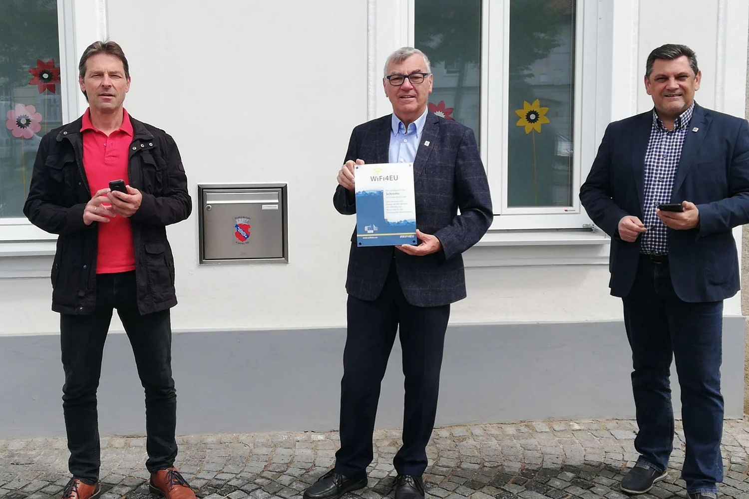 Andreas Eber, Bgm. Karl Harrer und Vbgm. Peter Müller 