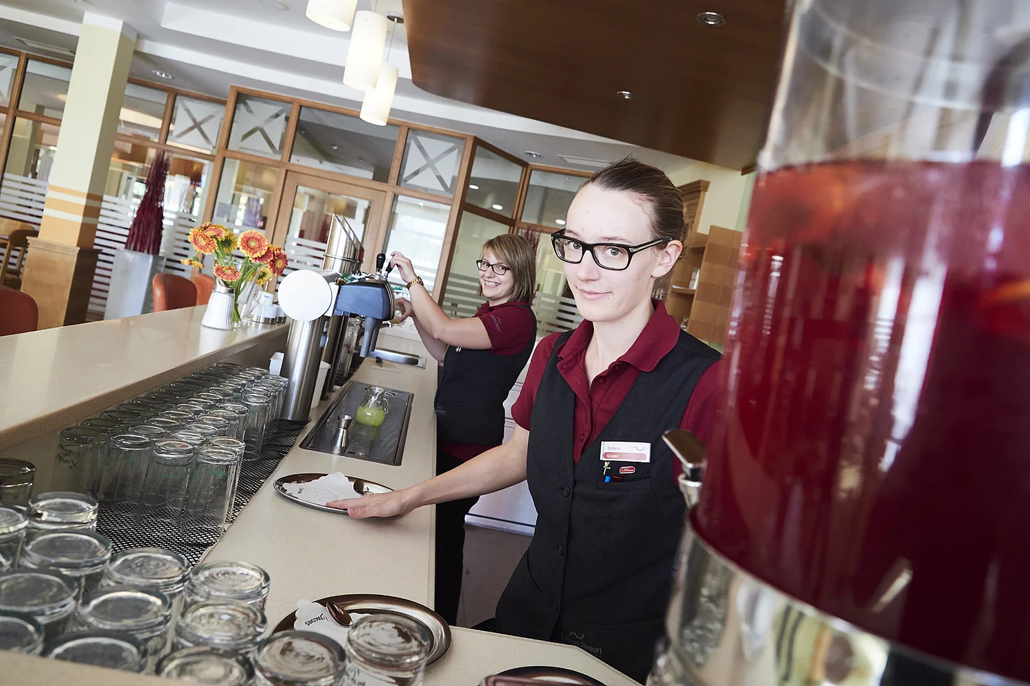 Gastronomie Mitarbeiterinnen im Lebens.Resort.Ottenschlag