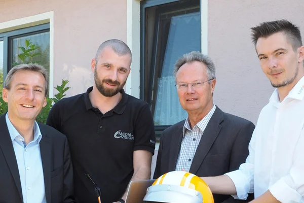 Bürgermeister Jürgen Maier, Mario Berger, Erich Rabl und Rene Pareis