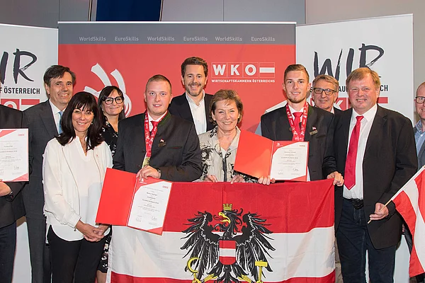 Ehrung EuroSkills 2018 in der Wirtschaftskammer