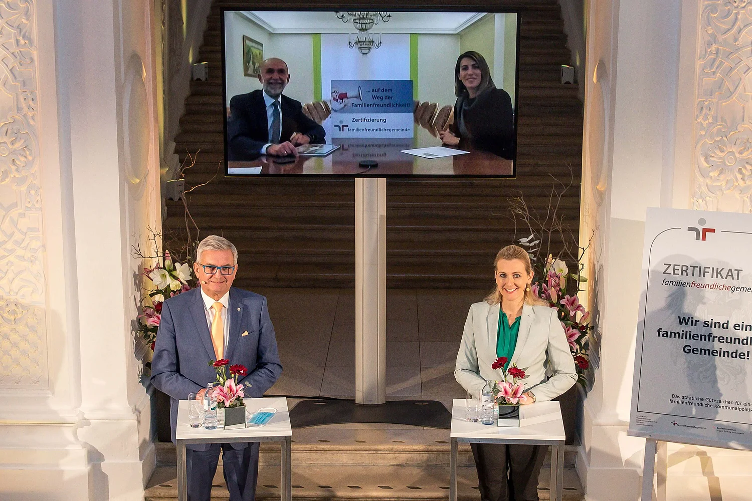 Alfred Riedl, Christine Aschbacher, Josef Schaden und Margit Hipp-Schnabl